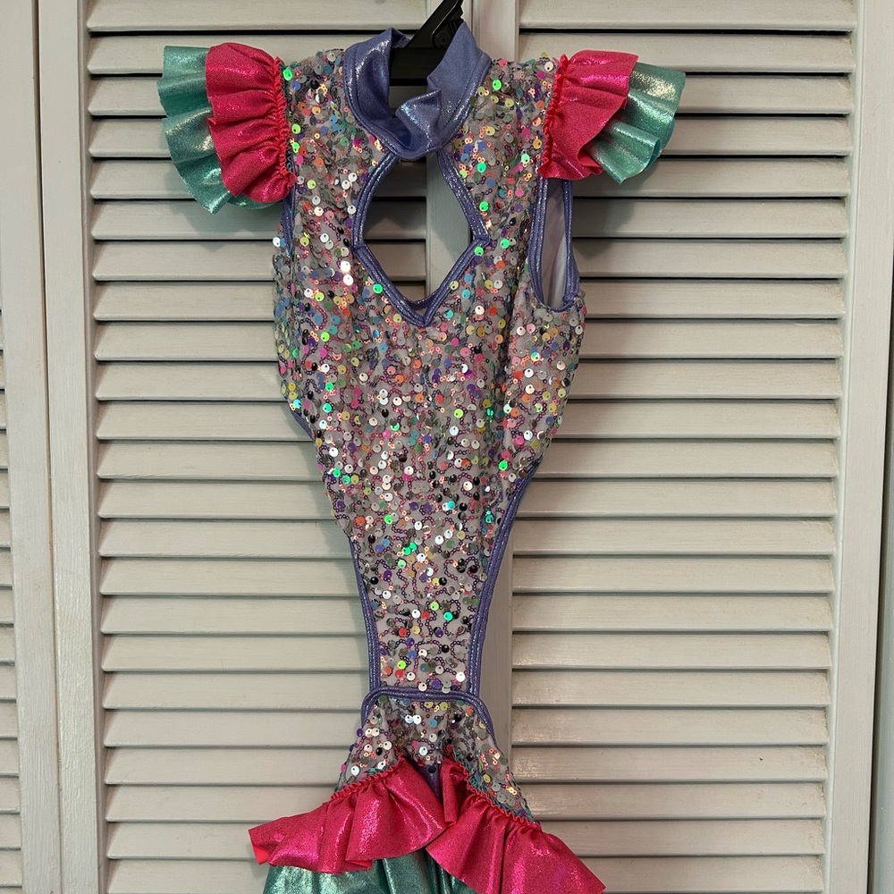 Child Size 10/12 Multi Colored Sequin Dance Costume